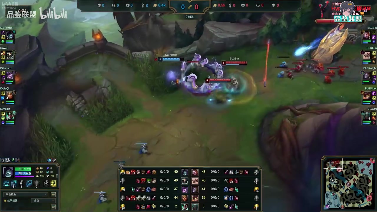 楚钧艾克看BLG战胜IG：卧槽发条派克的配合冲击波 BLG操作真好看