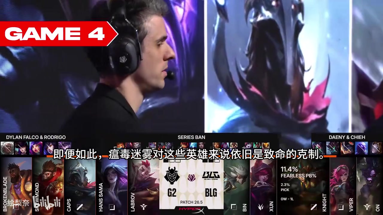 英文流解说看BLGvsG2第四局：G2这局前期节奏直接崩盘 处境太艰难【球盟会】