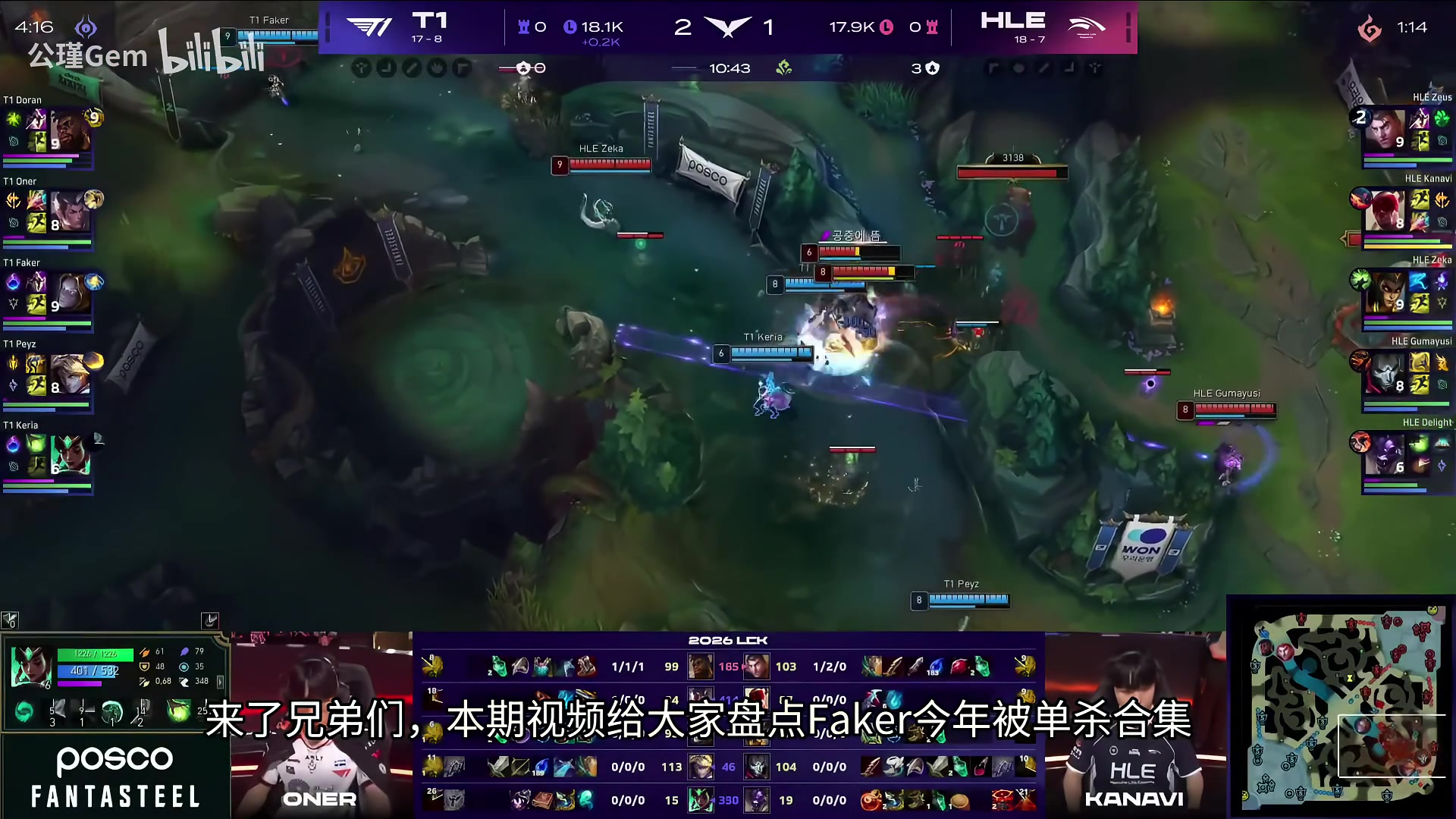 【万博电竞】李哥真的老了！B站up制作：Faker 2026被单杀39次高燃合集！
